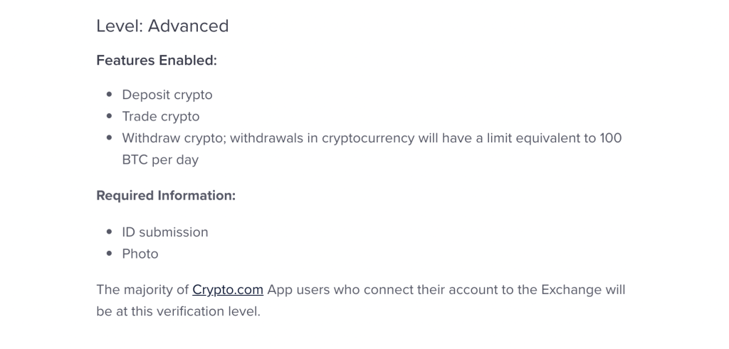 Crypto.com Advanced KYC