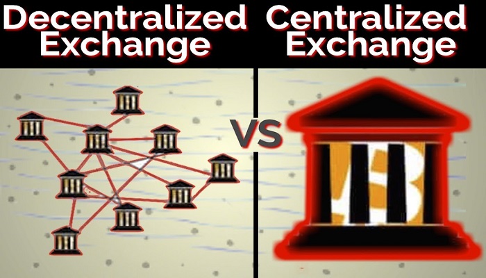 decentralised vs centralised exchange